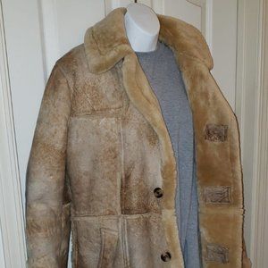 Vintage Genuine Shearling Sheepskin winter coat